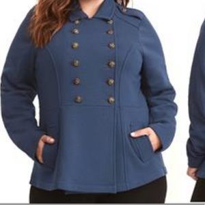 TORRID Peplum style Fleece Military Jacket sz 3x